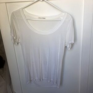 Reformation White Scoop Neck Tee